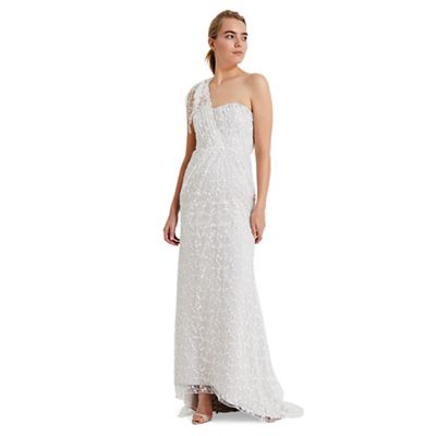 Champagne White Wedding Dress